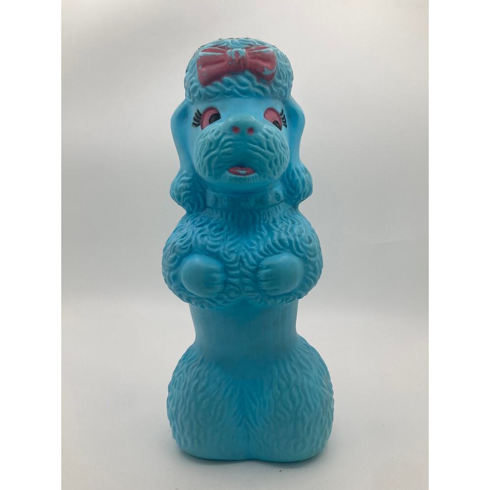 1965 A.J. Renzi Blue Poodle Bank – Retro Kitsch Plastic Coin Bank